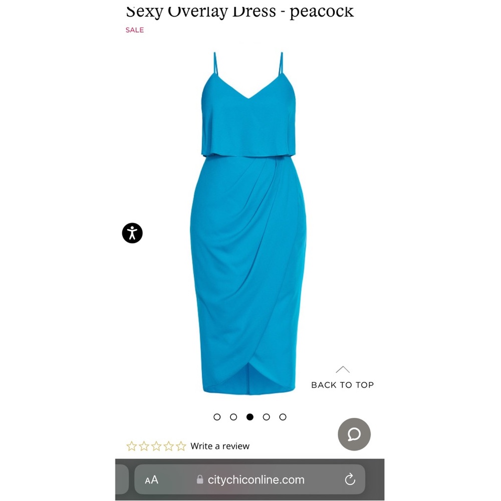 Peacock Blue Spaghetti Strap Midi Dress
